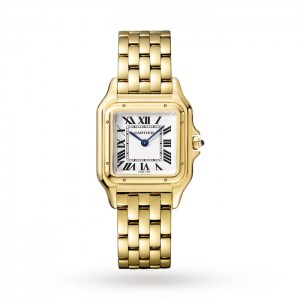Cartier Panthère de Cartier Damen Quarz Silber 18 Karat Gold Uhr WGPN0009