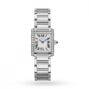 Cartier Tank Française Damen-Quarz-Silber-Edelstahl-Uhr W4TA0008