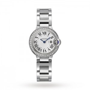 Cartier Ballon Bleu de Cartier Damen Quarz Silber Edelstahl Uhr W4BB0015