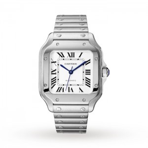 Cartier Santos de Cartier Herren Automatik Silber Edelstahl Uhr WSSA0029