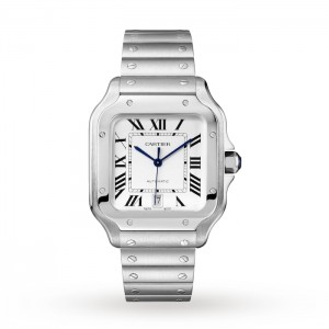 Cartier Santos de Cartier Herren Automatik Silber Edelstahl Uhr WSSA0018