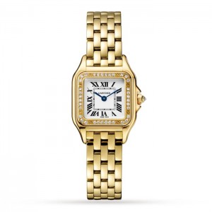 Cartier Panthère de Cartier Damen Quarz Silber 18 Karat Gold Uhr WJPN0015