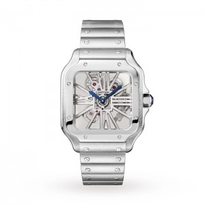 Cartier Santos de Cartier Herren Automatik Silber Edelstahl Uhr WHSA0015