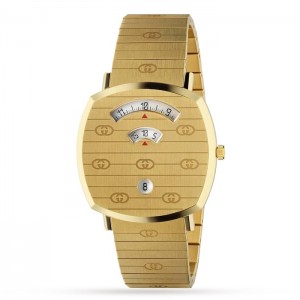 GG Grip Unisex-Armbanduhr YA157409 aus goldfarbenem Edelstahl und PVD-Gelbgold