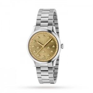 GG G-Timeless Damen Quarz Gold Edelstahl Uhr YA1265035