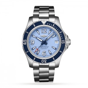 Breitling Superocean Damen Automatik Blau Edelstahl Uhr A17316D81C1A1