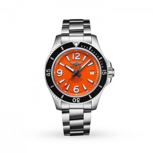 Breitling Superocean Herren Automatik Orange Edelstahl Uhr A17366D71O1A1