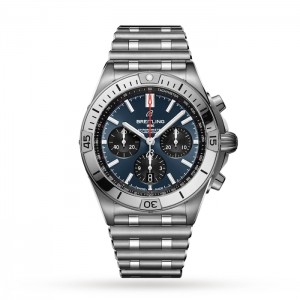 Breitling Chronomat Herren Automatik Blau Edelstahl Uhr AB0134101C1A1