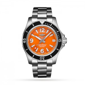 Breitling Superocean Damen Automatik Orange Edelstahl Uhr A17316D71O1A1