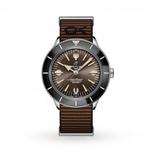 Breitling Superocean Heritage Herren Automatik Braun Nylon Uhr A103703A1Q1W1