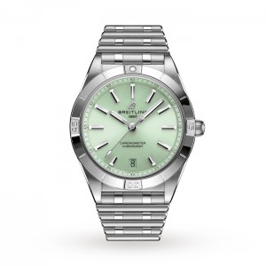 Breitling Chronomat Damen Automatik Grün Edelstahl Uhr A10380101L1A1