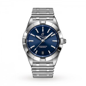 Breitling Chronomat Damen Quarz Blau Edelstahl Uhr A77310101C1A1