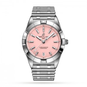 Breitling Chronomat Damen Quarz Pink Edelstahl Uhr A77310101K1A1