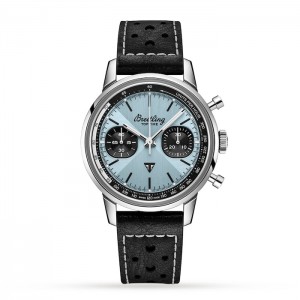 Breitling Top Time Herren Automatik Blau Leder Uhr A23311121C1X1