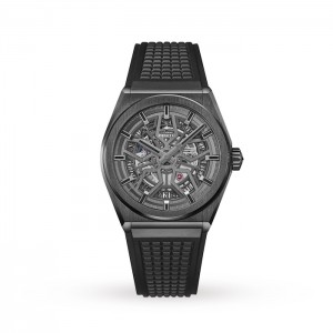 Zenith Defy Men Automatic Black Rubber Watch 49.9000.670/77.R782