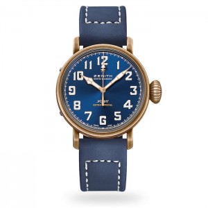 Zenith Pilot Men Automatic Blue Calf Watch 29.1940.679/57.C808