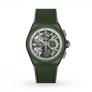 Zenith Defy Men Automatic Green Rubber Watch 49.9006.9004/90.R942