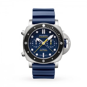 Panerai Submersible Men Automatic Blue Rubber Watch PAM01291
